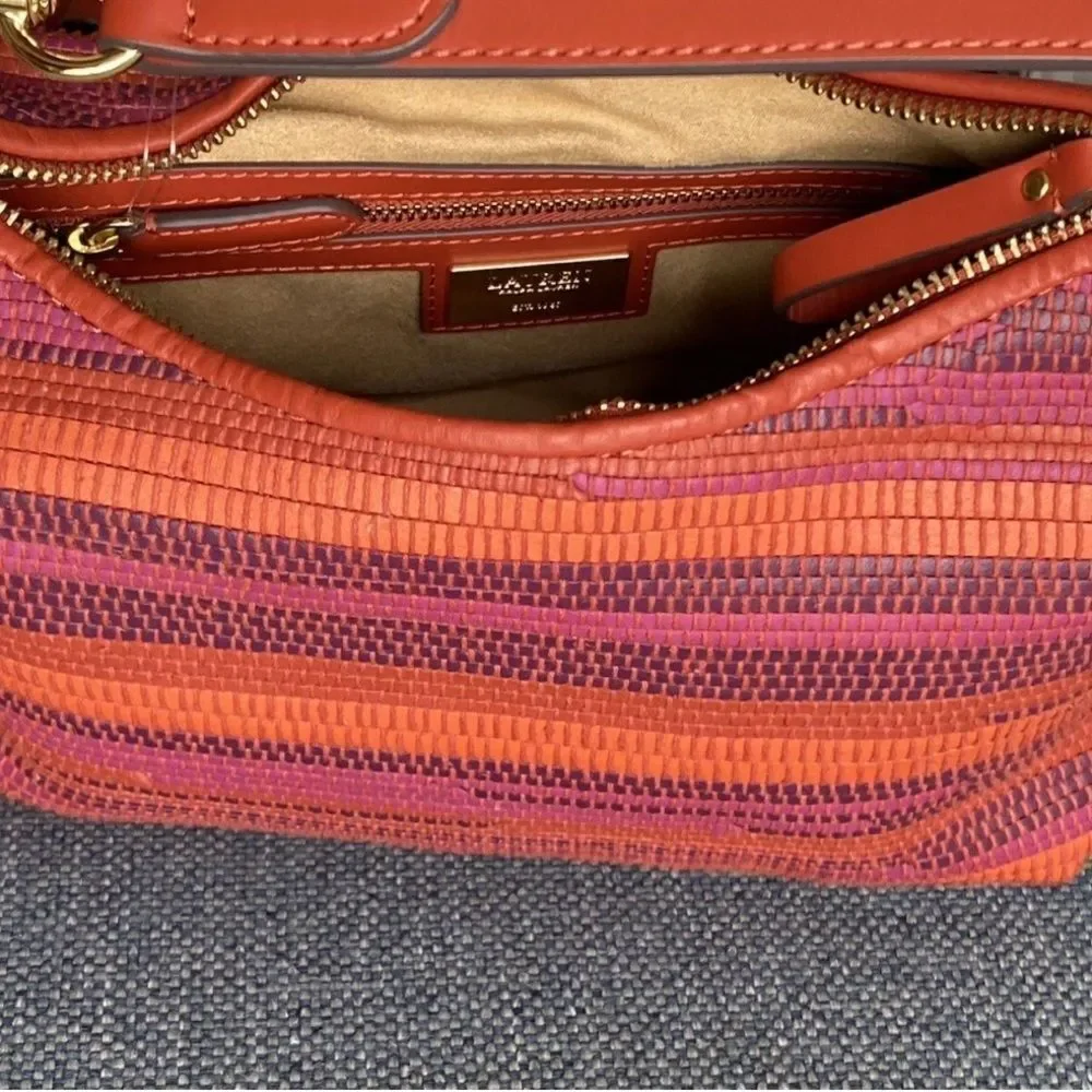 Ralph Lauren Striped Small Kassie Convertible Bag womens